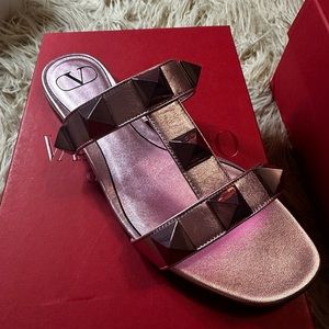 Valentino Roman Stud Slide Sandals
